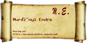 Murányi Endre névjegykártya